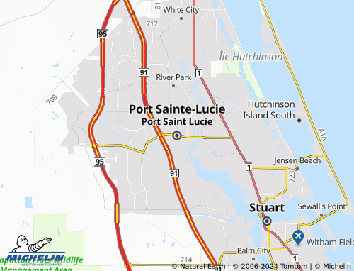 MICHELIN Port Saint Lucie map - ViaMichelin