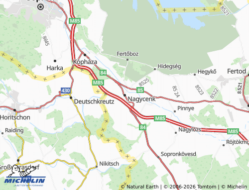 MICHELIN Nagycenk map - ViaMichelin