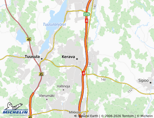 MICHELIN-Landkarte Kerava - ViaMichelin