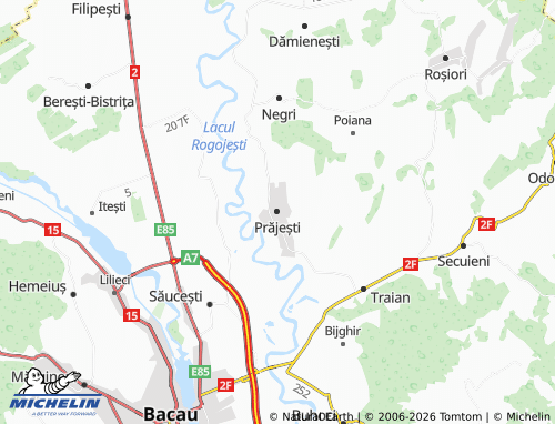 MICHELIN Prăjești map - ViaMichelin