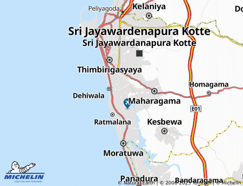 MICHELIN Kawdana East map - ViaMichelin
