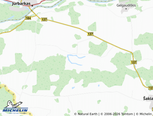 MICHELIN Voveriai map - ViaMichelin