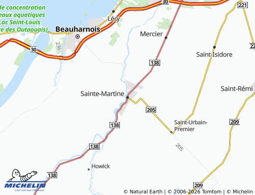 Kaart MICHELIN Sainte-Martine - ViaMichelin