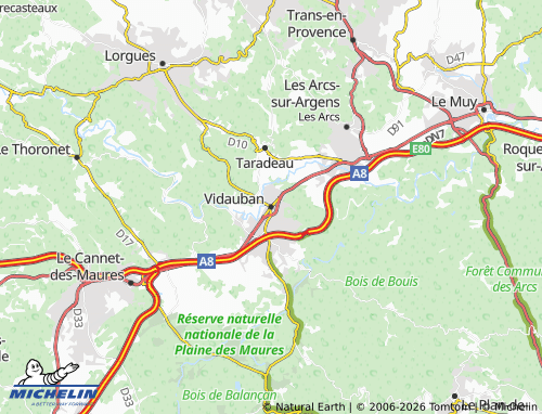 Carte MICHELIN Vidauban - ViaMichelin
