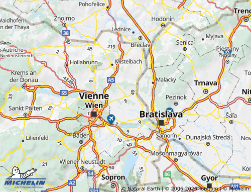 MICHELIN Gänserndorf map - ViaMichelin