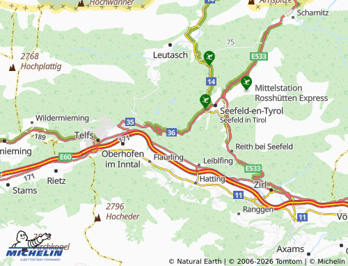 Mapa MICHELIN Mösern - ViaMichelin