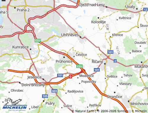 Mappa MICHELIN Čestlice - ViaMichelin