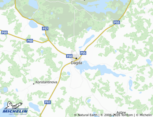 Mapa MICHELIN Dagda - ViaMichelin