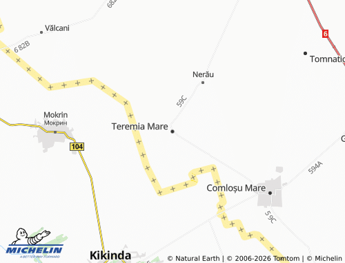 Carte MICHELIN Teremia Mare - ViaMichelin