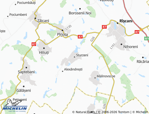 Mapa MICHELIN Sturzeni - ViaMichelin