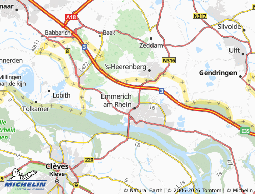 MICHELIN Borghees map - ViaMichelin