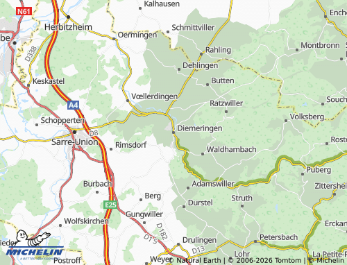 MICHELIN Diemeringen map - ViaMichelin