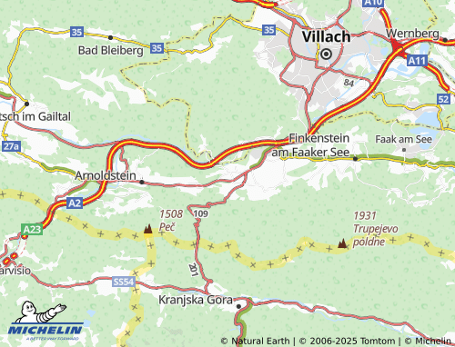 MICHELIN-Landkarte Neuhaus an der Gail - ViaMichelin