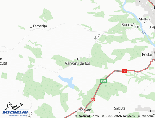 MICHELIN Vârvoru de Jos map - ViaMichelin