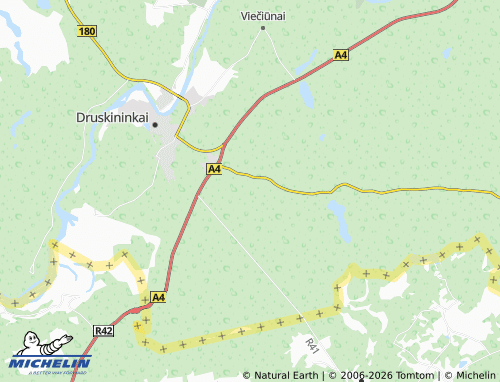 MICHELIN Naujasodė map - ViaMichelin