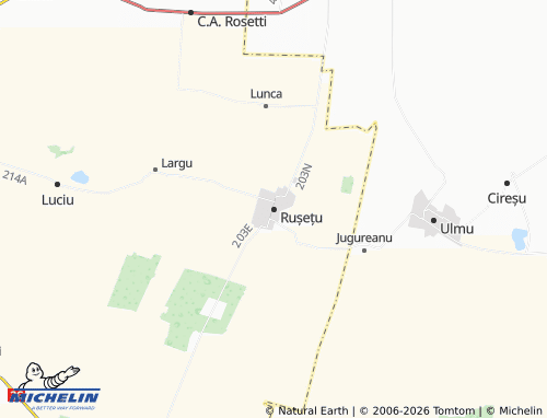 MICHELIN Rușețu map - ViaMichelin