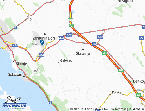 MICHELIN Prkos map - ViaMichelin