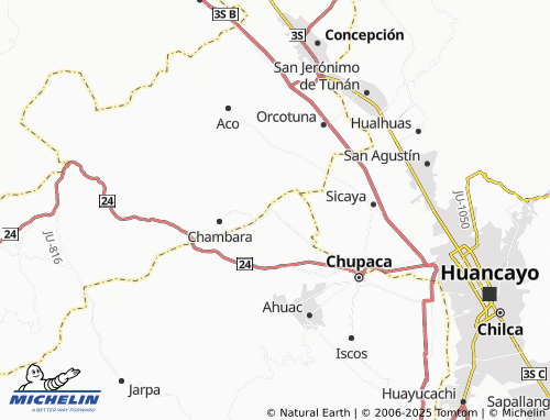 MICHELIN Huachac map - ViaMichelin