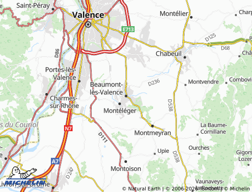 MICHELIN-Landkarte Beaumont-lès-Valence - ViaMichelin