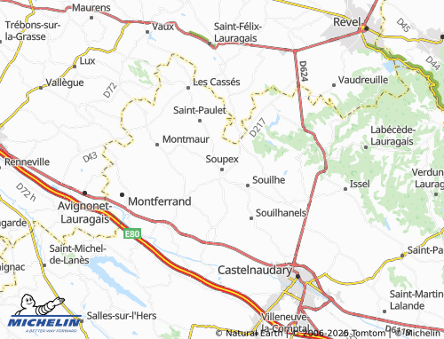 MICHELIN Soupex map - ViaMichelin