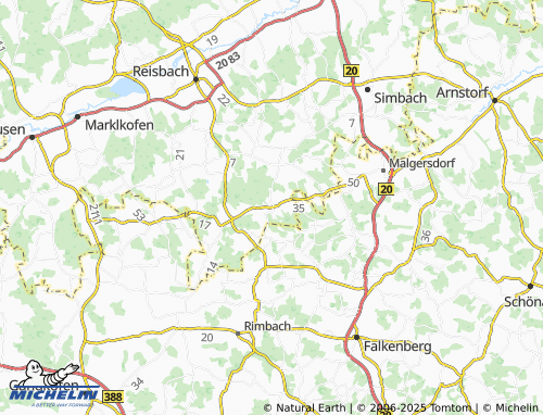 Mapa MICHELIN Unterfailnbach - ViaMichelin