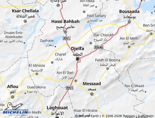 MICHELIN Djelfa map - ViaMichelin