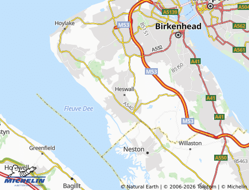Carte MICHELIN Heswall - ViaMichelin