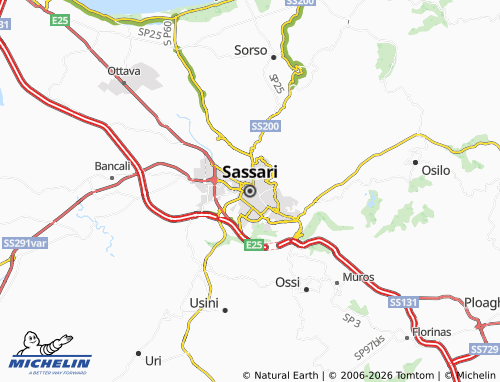 Mappa MICHELIN Sassari - ViaMichelin
