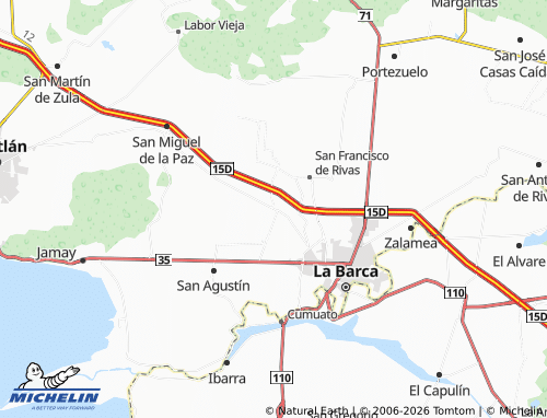 Mapa MICHELIN San José de las Moras - ViaMichelin