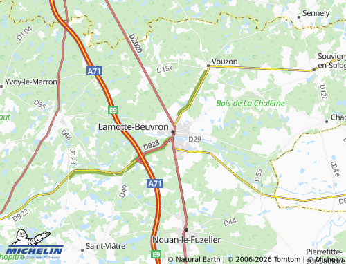 Carte MICHELIN Lamotte-Beuvron - ViaMichelin