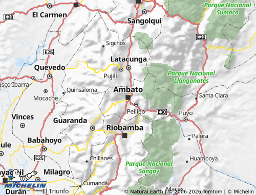 Kaart MICHELIN Tungurahua - ViaMichelin