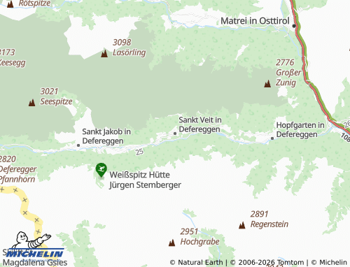 Mapa MICHELIN Sankt Veit in Defereggen - ViaMichelin