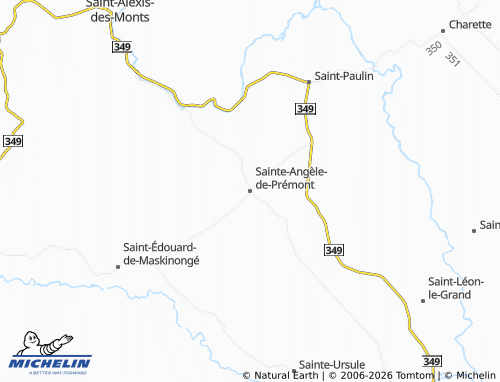 Carte MICHELIN Sainte-Angèle-de-Prémont - ViaMichelin