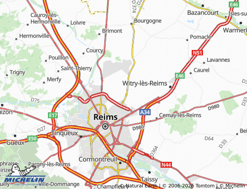 MICHELIN Bétheny map - ViaMichelin