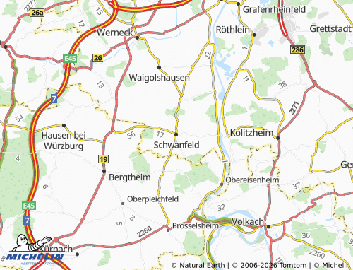 Mapa MICHELIN Schwanfeld - ViaMichelin