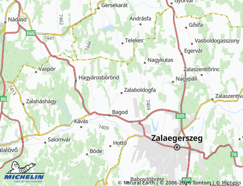 MICHELIN Zalaboldogfa map - ViaMichelin