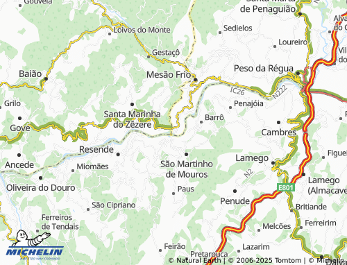 MICHELIN Porto de Rei map - ViaMichelin