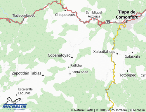 MICHELIN Del Calvario map - ViaMichelin