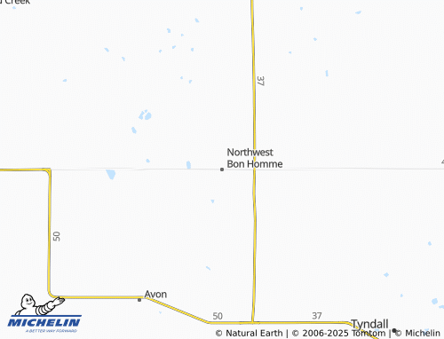 MICHELIN Northwest Bon Homme map - ViaMichelin
