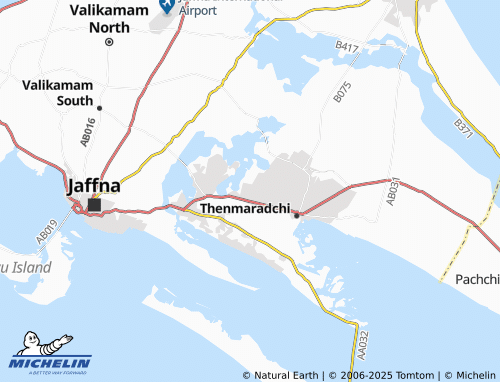 MICHELIN Thenmadduvil map - ViaMichelin