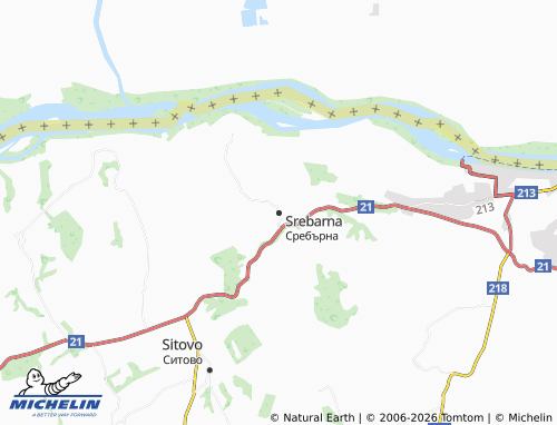 Mappa MICHELIN Srebarna - ViaMichelin