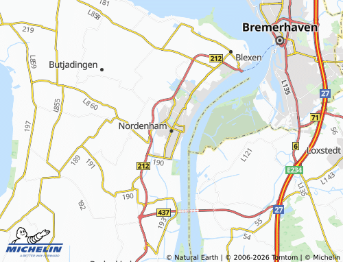 MICHELIN-Landkarte Nordenham - ViaMichelin
