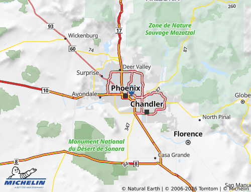 Mappa MICHELIN Arizona - ViaMichelin