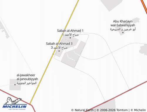 MICHELIN Sabah Al Ahmad 4 Block 6 map - ViaMichelin