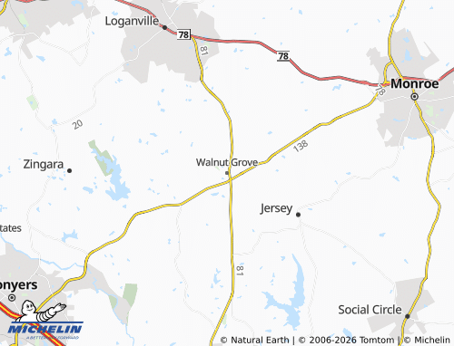 Mappa MICHELIN Walnut Grove - ViaMichelin