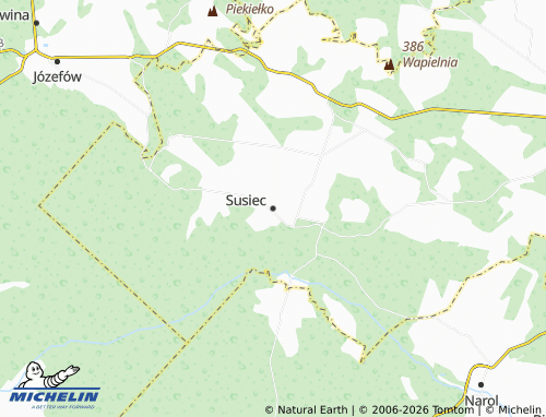 Mapa MICHELIN Susiec - ViaMichelin