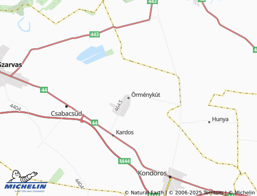 MICHELIN Örménykút map - ViaMichelin