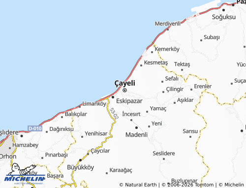 MICHELIN Yenipazar map - ViaMichelin