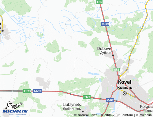 Mappa MICHELIN Moshchena - ViaMichelin