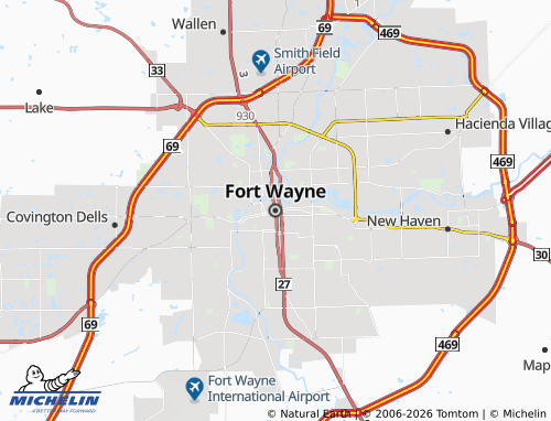 Mappa MICHELIN Fort Wayne - ViaMichelin